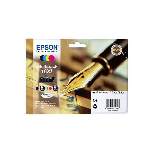 pack Cartouche d'encre Marque EPSON 16XL de haute capacité