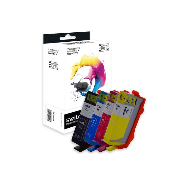 HP 364 pack Cartouches d'encre Compatibles - Switch 