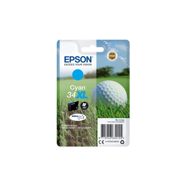 Epson 34XL T3472XL Cyan - Cartouche d'encre marque Epson